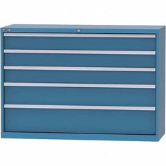 LISTA - 5 Drawer, 84 Compartment Bright Blue Steel Modular Storage Cabinet - Americas Industrial Supply
