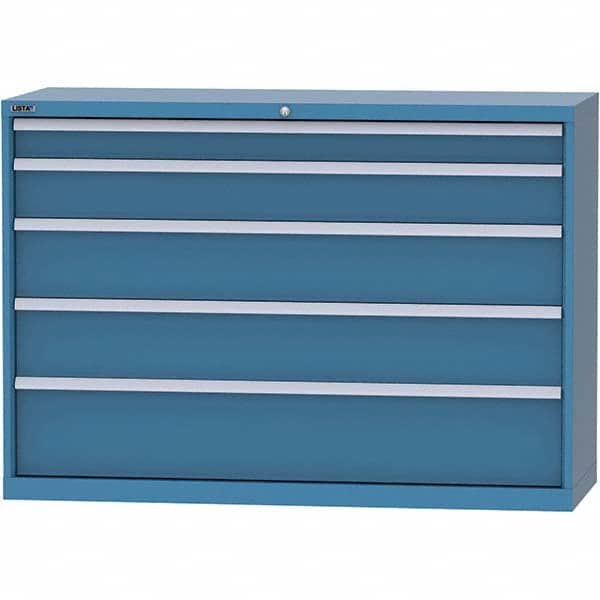 LISTA - 5 Drawer, 84 Compartment Bright Blue Steel Modular Storage Cabinet - Americas Industrial Supply