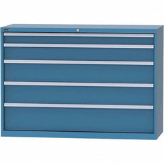 LISTA - 5 Drawer, 84 Compartment Bright Blue Steel Modular Storage Cabinet - Americas Industrial Supply