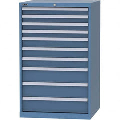 LISTA - 10 Drawer, 45 Compartment Bright Blue Steel Modular Storage Cabinet - Americas Industrial Supply