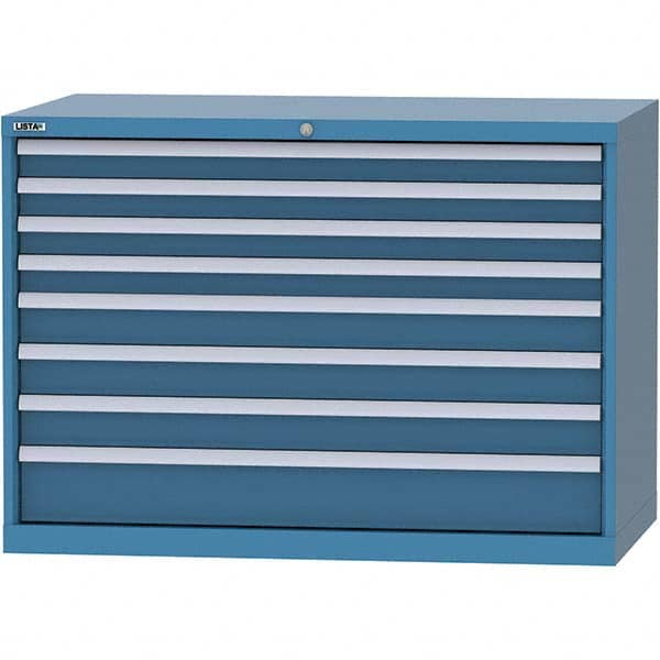 LISTA - 8 Drawer, 99 Compartment Bright Blue Steel Modular Storage Cabinet - Americas Industrial Supply