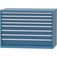 LISTA - 8 Drawer, 99 Compartment Bright Blue Steel Modular Storage Cabinet - Americas Industrial Supply