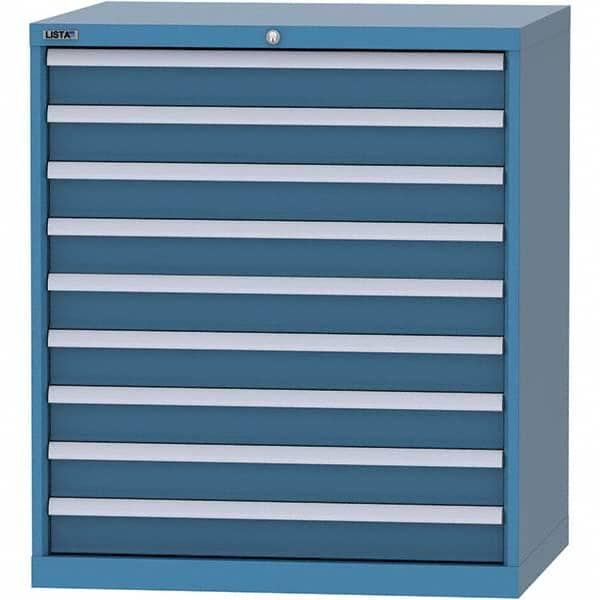 LISTA - 9 Drawer, 84 Compartment Bright Blue Steel Modular Storage Cabinet - Americas Industrial Supply