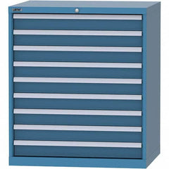 LISTA - 9 Drawer, 84 Compartment Bright Blue Steel Modular Storage Cabinet - Americas Industrial Supply