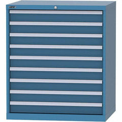 LISTA - 9 Drawer, 84 Compartment Bright Blue Steel Modular Storage Cabinet - Americas Industrial Supply
