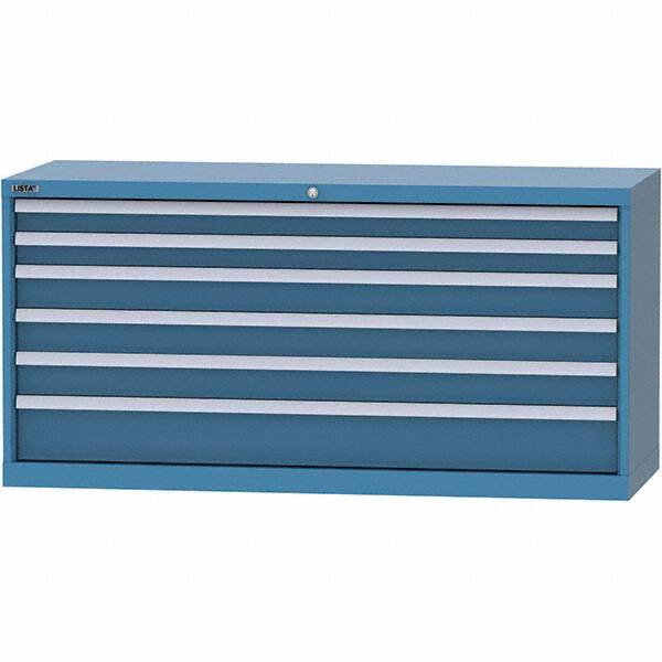 LISTA - 6 Drawer, 84 Compartment Bright Blue Steel Modular Storage Cabinet - Americas Industrial Supply
