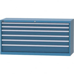 LISTA - 6 Drawer, 84 Compartment Bright Blue Steel Modular Storage Cabinet - Americas Industrial Supply