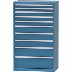 LISTA - 10 Drawer, 84 Compartment Bright Blue Steel Modular Storage Cabinet - Americas Industrial Supply