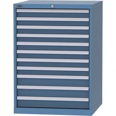 LISTA - 11 Drawer, 45 Compartment Bright Blue Steel Modular Storage Cabinet - Americas Industrial Supply