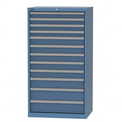 LISTA - 12 Drawer, 124 Compartment Bright Blue Steel Modular Storage Cabinet - Americas Industrial Supply