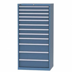 LISTA - 11 Drawer, 93 Compartment Bright Blue Steel Modular Storage Cabinet - Americas Industrial Supply
