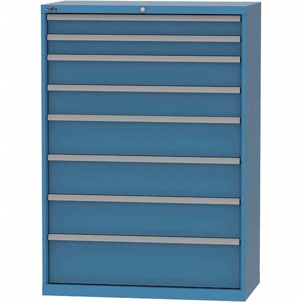 LISTA - 8 Drawer, 84 Compartment Bright Blue Steel Modular Storage Cabinet - Americas Industrial Supply