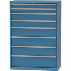 LISTA - 8 Drawer, 84 Compartment Bright Blue Steel Modular Storage Cabinet - Americas Industrial Supply