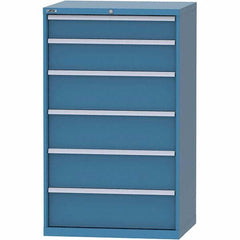 LISTA - 6 Drawer, 84 Compartment Bright Blue Steel Modular Storage Cabinet - Americas Industrial Supply