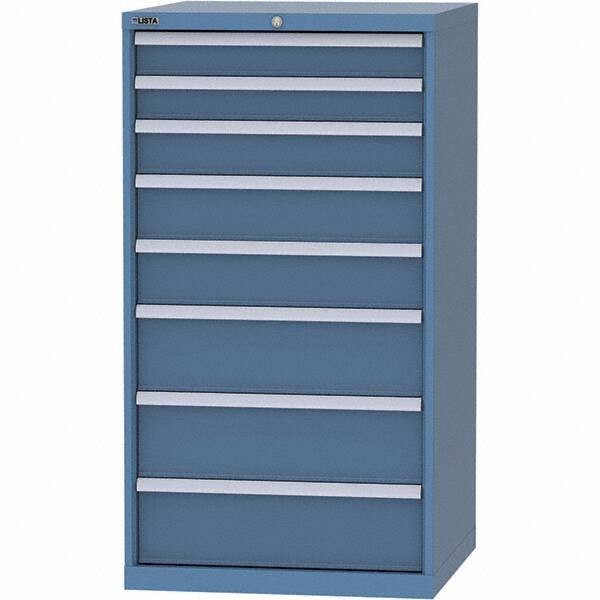 LISTA - 8 Drawer, 45 Compartment Bright Blue Steel Modular Storage Cabinet - Americas Industrial Supply