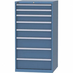 LISTA - 8 Drawer, 45 Compartment Bright Blue Steel Modular Storage Cabinet - Americas Industrial Supply