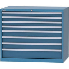 LISTA - 8 Drawer, 99 Compartment Bright Blue Steel Modular Storage Cabinet - Americas Industrial Supply