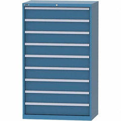 LISTA - 9 Drawer, 84 Compartment Bright Blue Steel Modular Storage Cabinet - Americas Industrial Supply