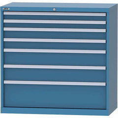 LISTA - 7 Drawer, 84 Compartment Red Steel Modular Storage Cabinet - Americas Industrial Supply