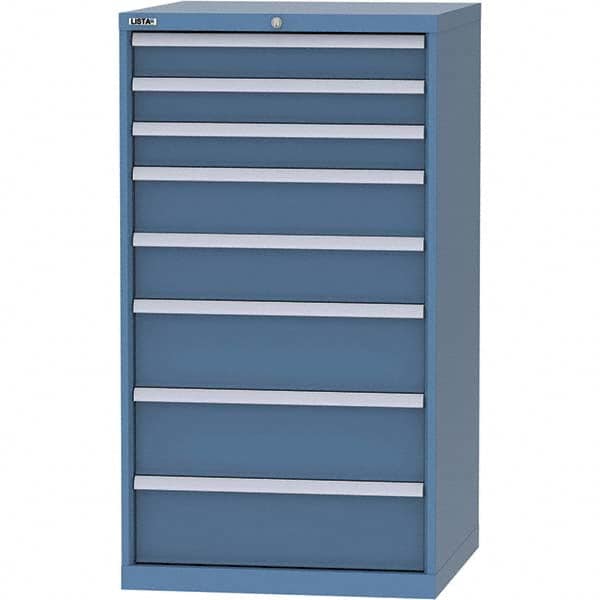LISTA - 8 Drawer, 45 Compartment Bright Blue Steel Modular Storage Cabinet - Americas Industrial Supply