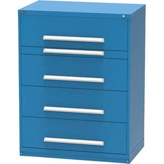 Vidmar - 4 Drawer, 45 Compartment Bright Blue Steel Modular Storage Cabinet - Americas Industrial Supply