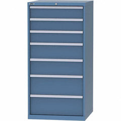 LISTA - 7 Drawer, 45 Compartment Bright Blue Steel Modular Storage Cabinet - Americas Industrial Supply