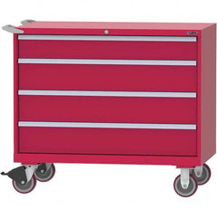 LISTA - 4 Drawer, 99 Compartment Bright Blue Steel Modular Storage Cabinet - Americas Industrial Supply
