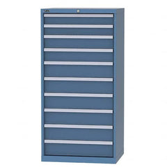 LISTA - 9 Drawer, 124 Compartment Bright Blue Steel Modular Storage Cabinet - Americas Industrial Supply