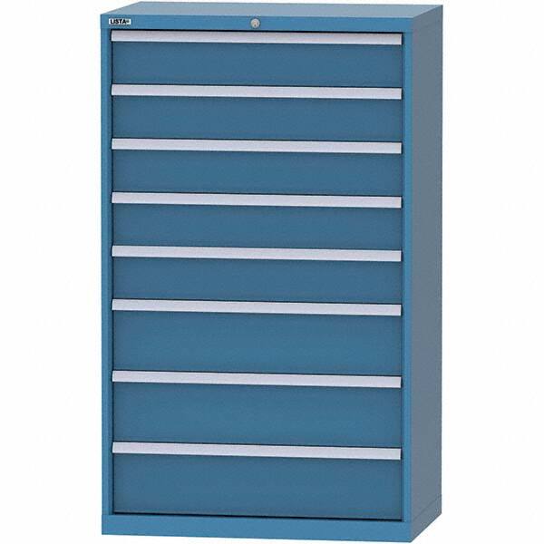 LISTA - 8 Drawer, 84 Compartment Bright Blue Steel Modular Storage Cabinet - Americas Industrial Supply