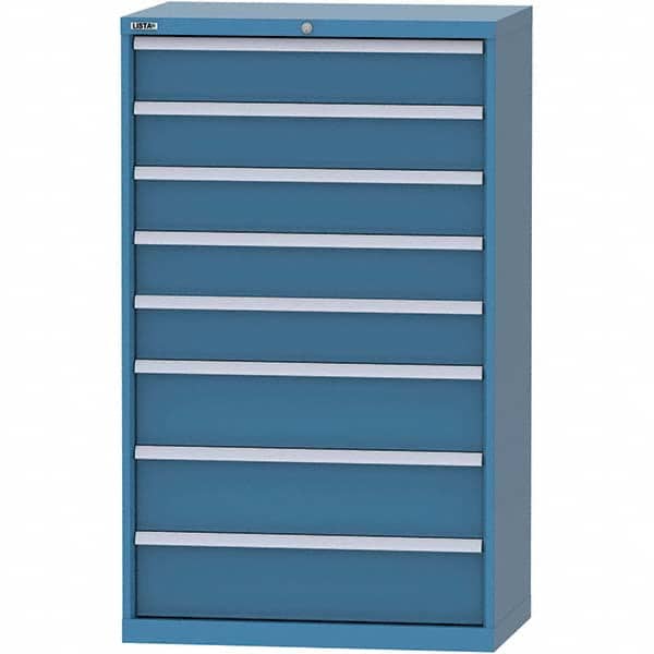 LISTA - 8 Drawer, 84 Compartment Bright Blue Steel Modular Storage Cabinet - Americas Industrial Supply