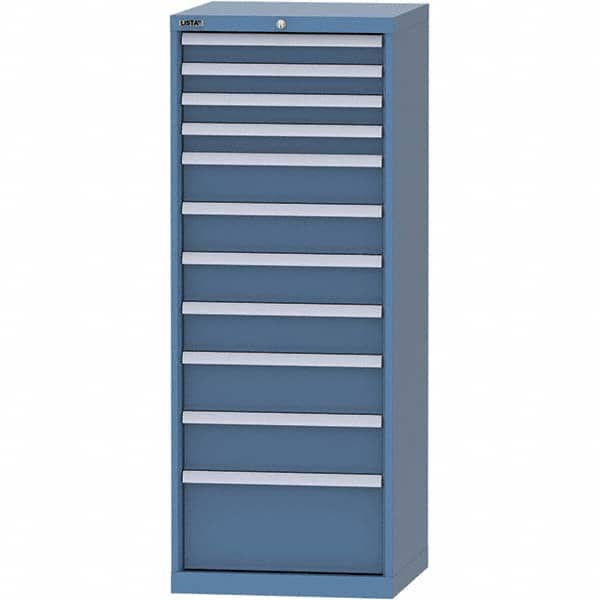 LISTA - 11 Drawer, 84 Compartment Bright Blue Steel Modular Storage Cabinet - Americas Industrial Supply