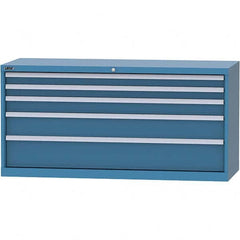 LISTA - 5 Drawer, 84 Compartment Bright Blue Steel Modular Storage Cabinet - Americas Industrial Supply