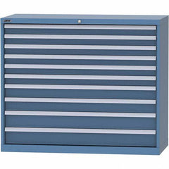 LISTA - 10 Drawer, 99 Compartment Bright Blue Steel Modular Storage Cabinet - Americas Industrial Supply