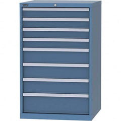 LISTA - 8 Drawer, 45 Compartment Bright Blue Steel Modular Storage Cabinet - Americas Industrial Supply