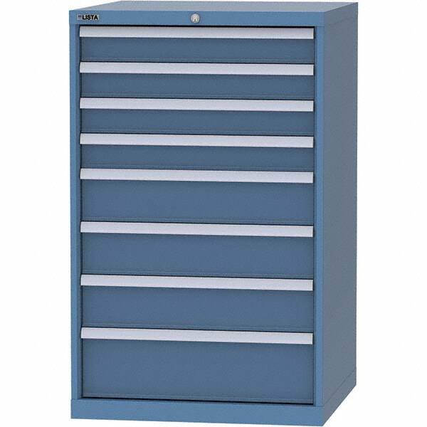 LISTA - 8 Drawer, 45 Compartment Bright Blue Steel Modular Storage Cabinet - Americas Industrial Supply