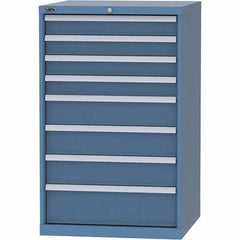 LISTA - 8 Drawer, 45 Compartment Bright Blue Steel Modular Storage Cabinet - Americas Industrial Supply