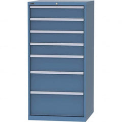 LISTA - 7 Drawer, 45 Compartment Bright Blue Steel Modular Storage Cabinet - Americas Industrial Supply