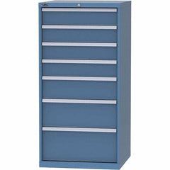 LISTA - 7 Drawer, 45 Compartment Bright Blue Steel Modular Storage Cabinet - Americas Industrial Supply