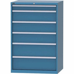 LISTA - 6 Drawer, 84 Compartment Bright Blue Steel Modular Storage Cabinet - Americas Industrial Supply