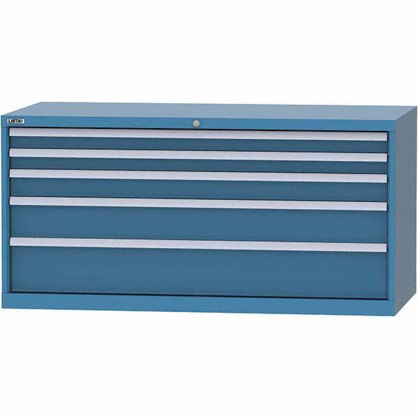 LISTA - 5 Drawer, 84 Compartment Bright Blue Steel Modular Storage Cabinet - Americas Industrial Supply