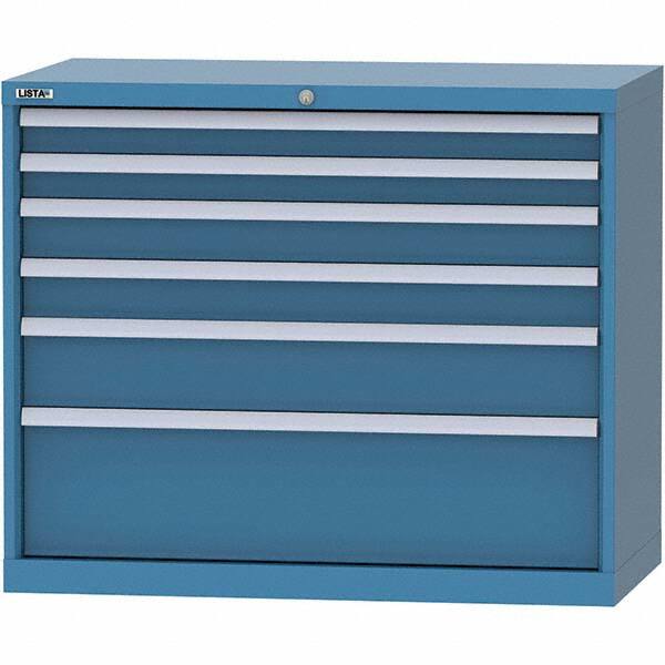 LISTA - 6 Drawer, 84 Compartment Red Steel Modular Storage Cabinet - Americas Industrial Supply