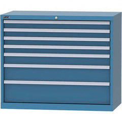 LISTA - 7 Drawer, 84 Compartment Red Steel Modular Storage Cabinet - Americas Industrial Supply