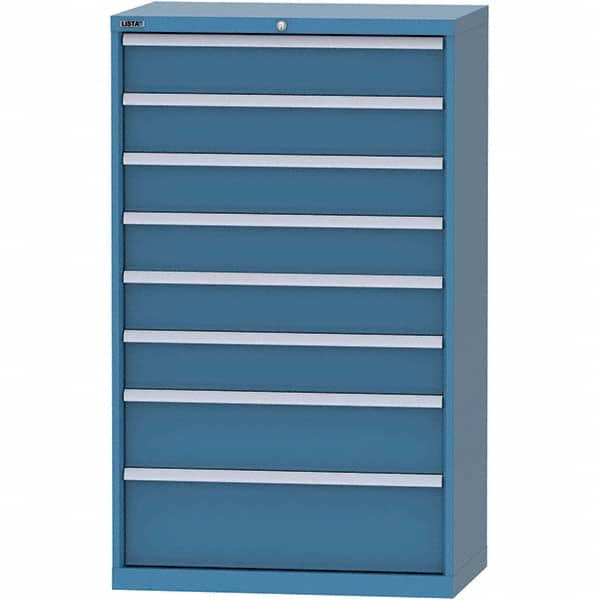 LISTA - 8 Drawer, 84 Compartment Bright Blue Steel Modular Storage Cabinet - Americas Industrial Supply