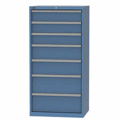 LISTA - 7 Drawer, 124 Compartment Bright Blue Steel Modular Storage Cabinet - Americas Industrial Supply