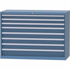 LISTA - 8 Drawer, 99 Compartment Bright Blue Steel Modular Storage Cabinet - Americas Industrial Supply