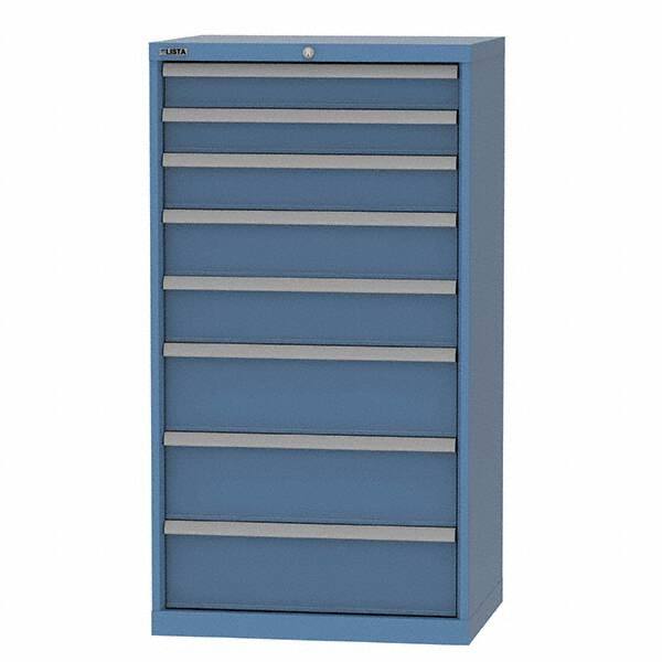LISTA - 8 Drawer, 124 Compartment Bright Blue Steel Modular Storage Cabinet - Americas Industrial Supply