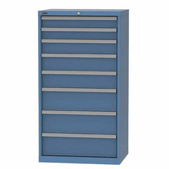 LISTA - 8 Drawer, 124 Compartment Bright Blue Steel Modular Storage Cabinet - Americas Industrial Supply