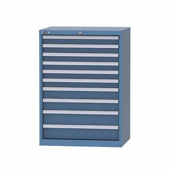 LISTA - 9 Drawer, 124 Compartment Bright Blue Steel Modular Storage Cabinet - Americas Industrial Supply