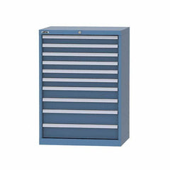 LISTA - 9 Drawer, 124 Compartment Bright Blue Steel Modular Storage Cabinet - Americas Industrial Supply
