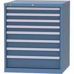 LISTA - 8 Drawer, 45 Compartment Bright Blue Steel Modular Storage Cabinet - Americas Industrial Supply